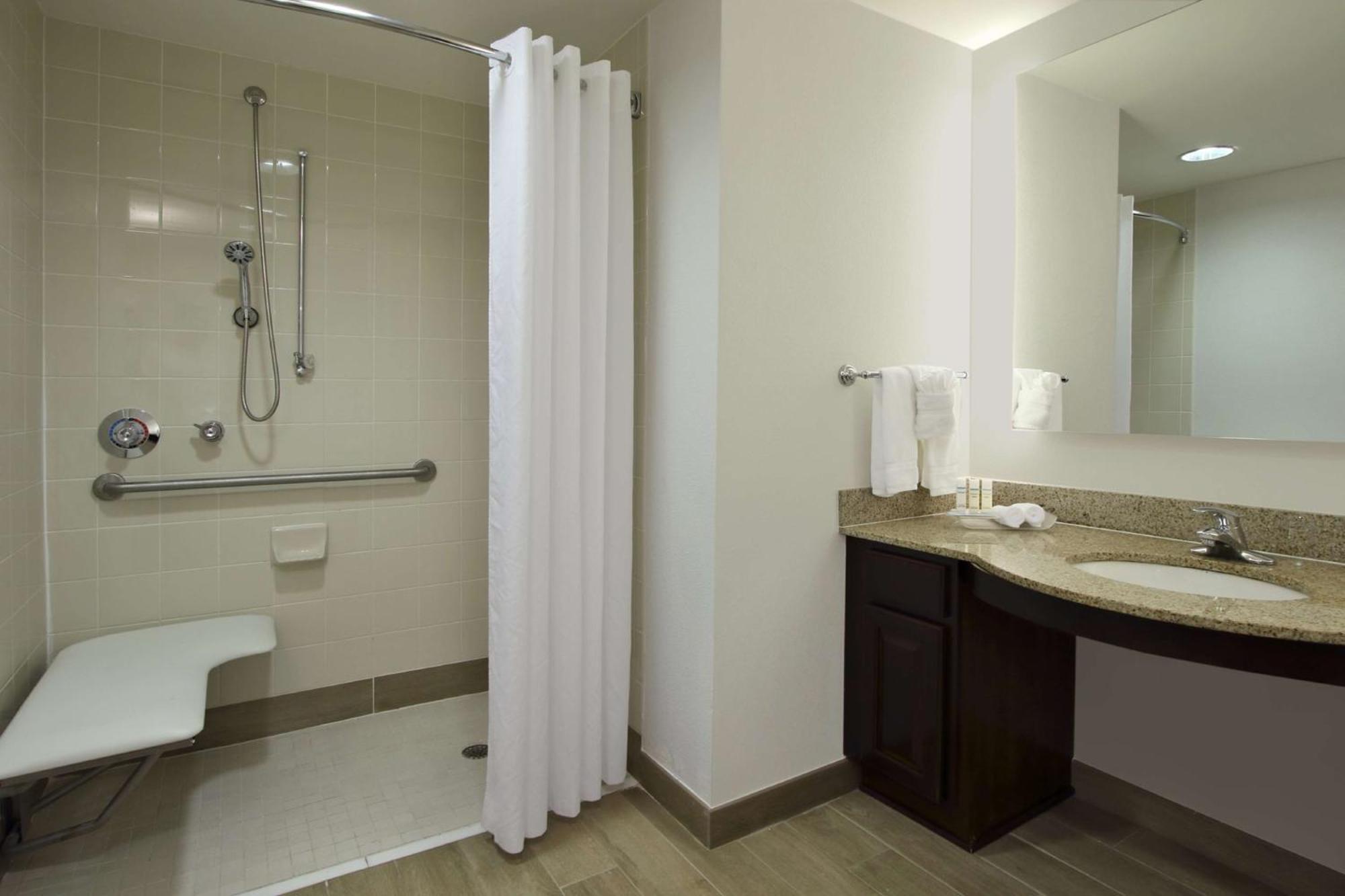 Suite Two Queen Beds Roll Shower Mobility Hearing Access or Non-Smoking