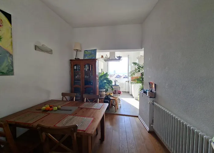 Inspiration room, lake, mountains, balcony in Montreux city center