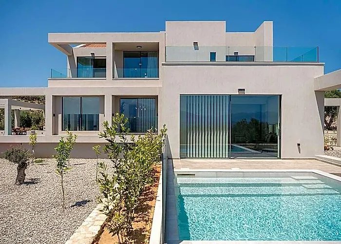 Modern Villa With Sea And Mountain Views